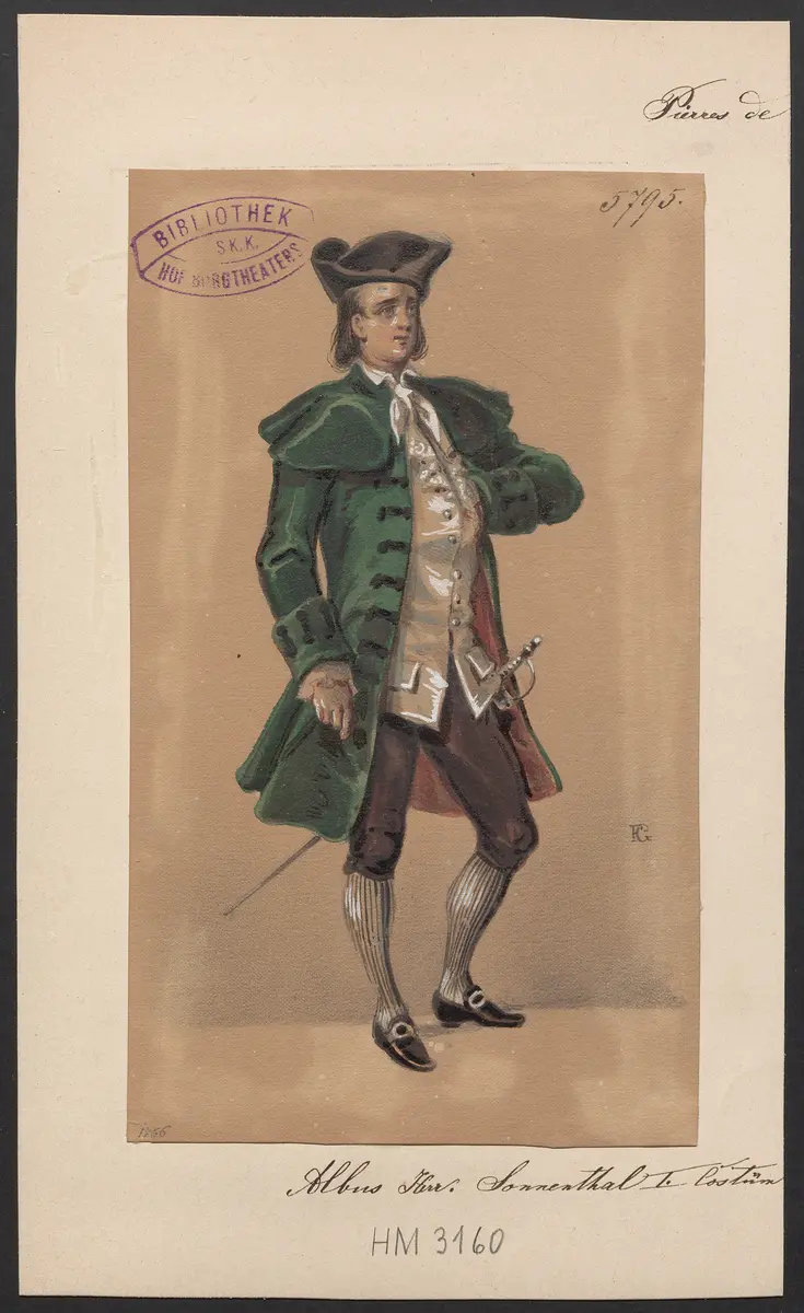 Pierres de Straß, Titel der Serie: Figurinen des k.k. Hof-Burgtheaters