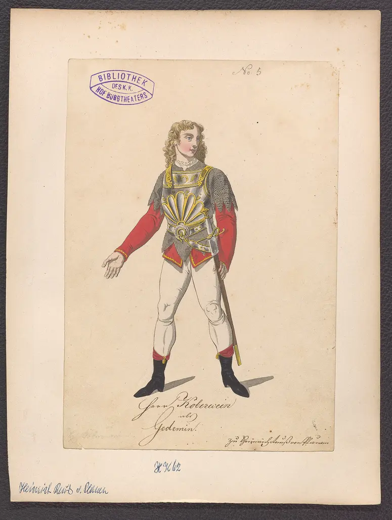 Heinrich Reuß von Plauen, oder Die Belagerung von Marienburg, Titel der Serie: Figurinen des k.k. Hof-Burgtheaters