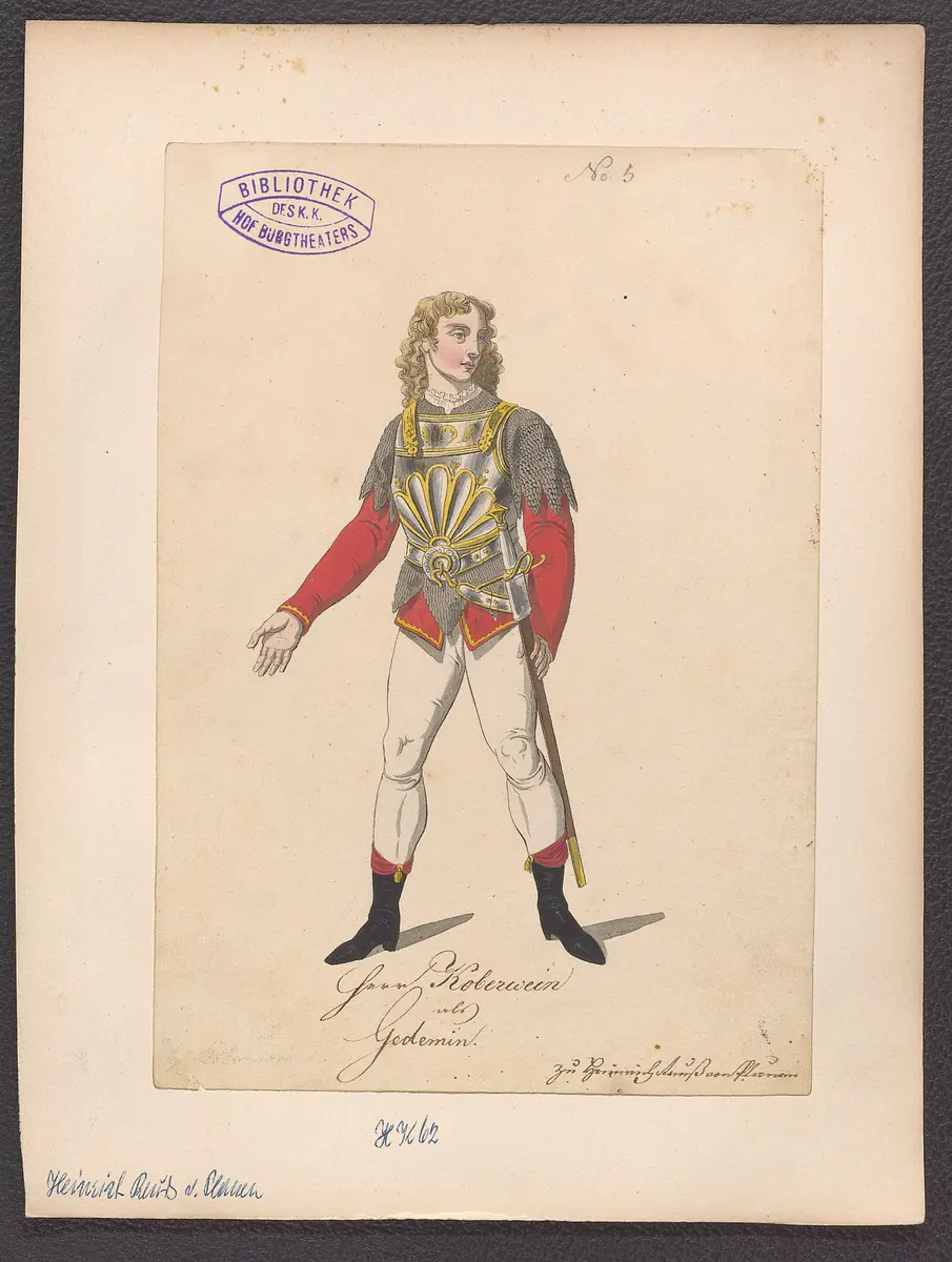 Heinrich Reuß von Plauen, oder Die Belagerung von Marienburg, Titel der Serie: Figurinen des k.k. Hof-Burgtheaters