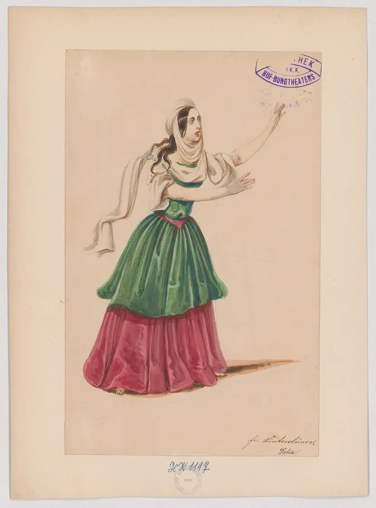 Judith, Titel der Serie: Figurinen des k.k. Hof-Burgtheaters