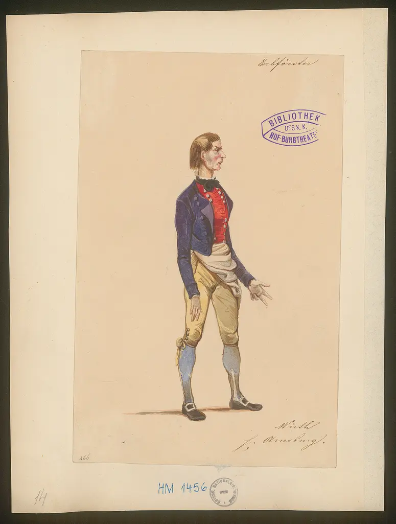 Der Erbförster, Titel der Serie: Figurinen des k.k. Hof-Burgtheaters