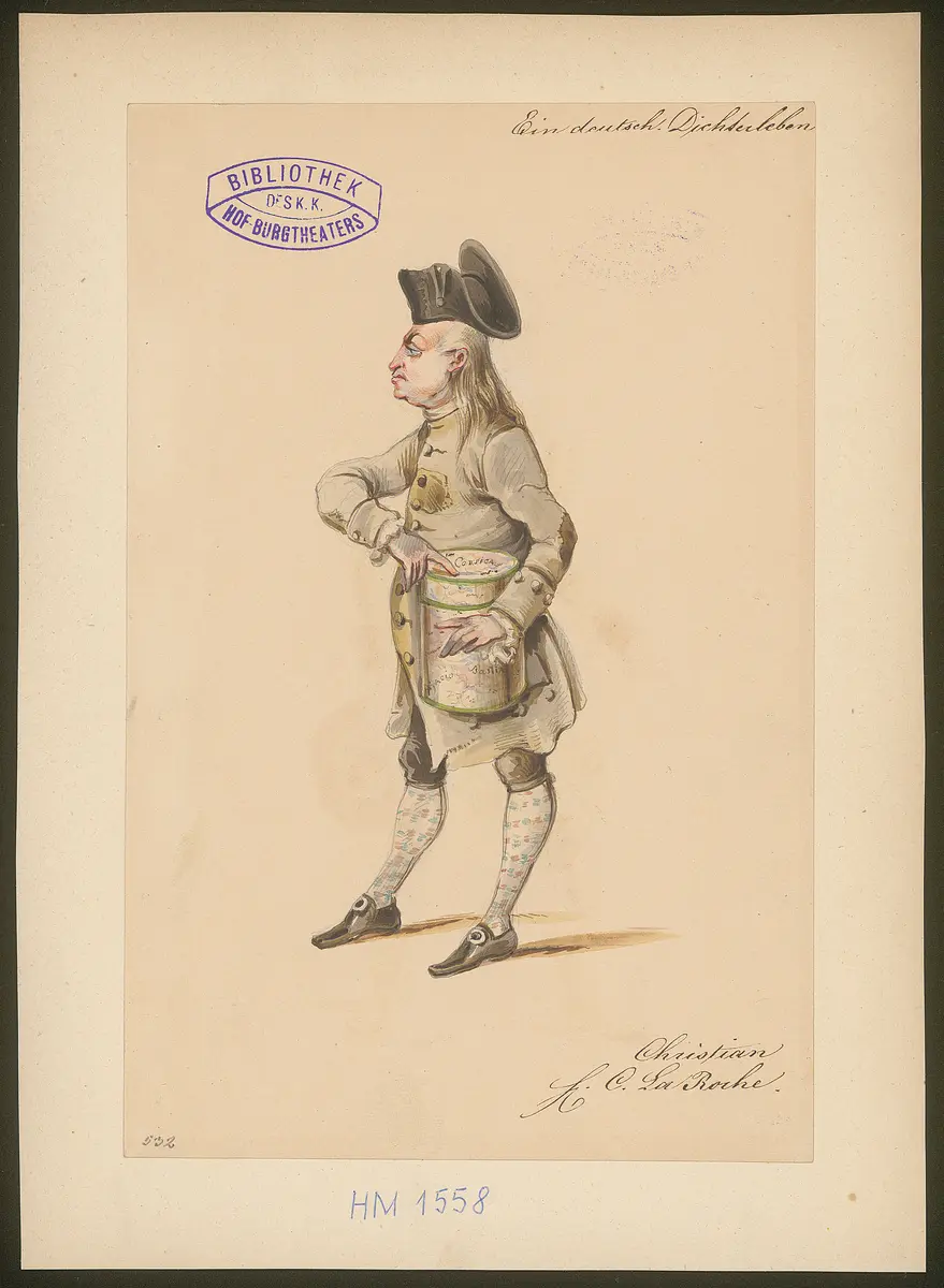 Ein deutsches Dichterleben, Titel der Serie: Figurinen des k.k. Hof-Burgtheaters