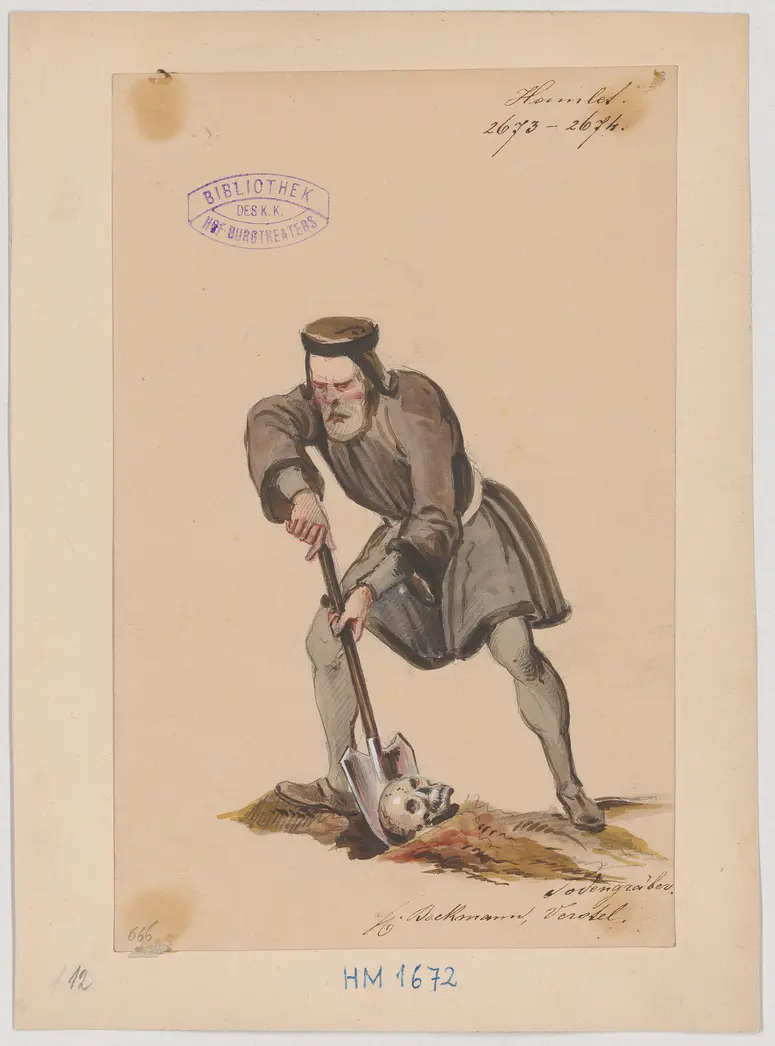 Hamlet, Prinz von Dänemark, Originaltitel: Hamlet, Prince of Denmark, Titel der Serie: Figurinen des k.k. Hof-Burgtheaters