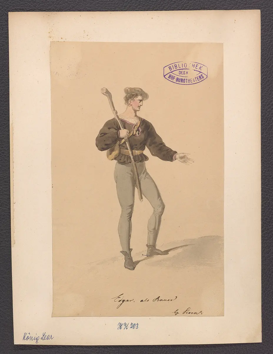 König Lear, Originaltitel: King Lear, Titel der Serie: Figurinen des k.k. Hof-Burgtheaters