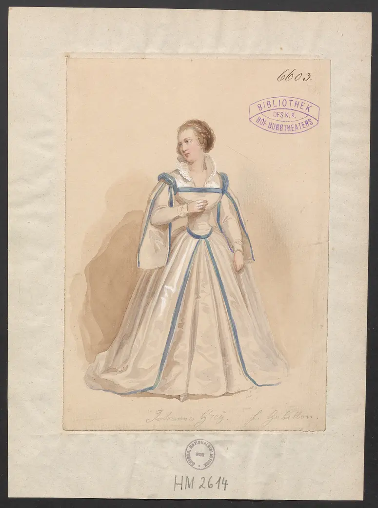 Johanna Gray, Titel der Serie: Figurinen des k.k. Hof-Burgtheaters