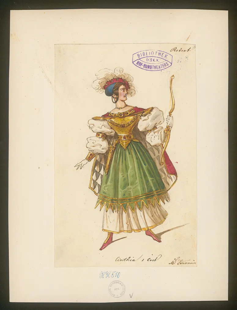 Robert der Teufel, Titel der Serie: Figurinen des k.k. Hof-Burgtheaters