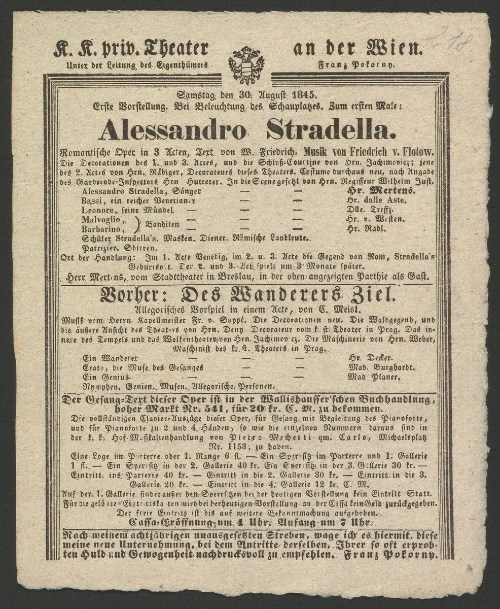 Alessandro Stradella, Des Wanderers Ziel