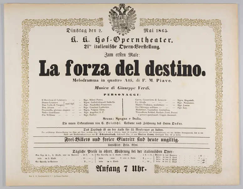 La forza del destino, Die Macht des Schicksals