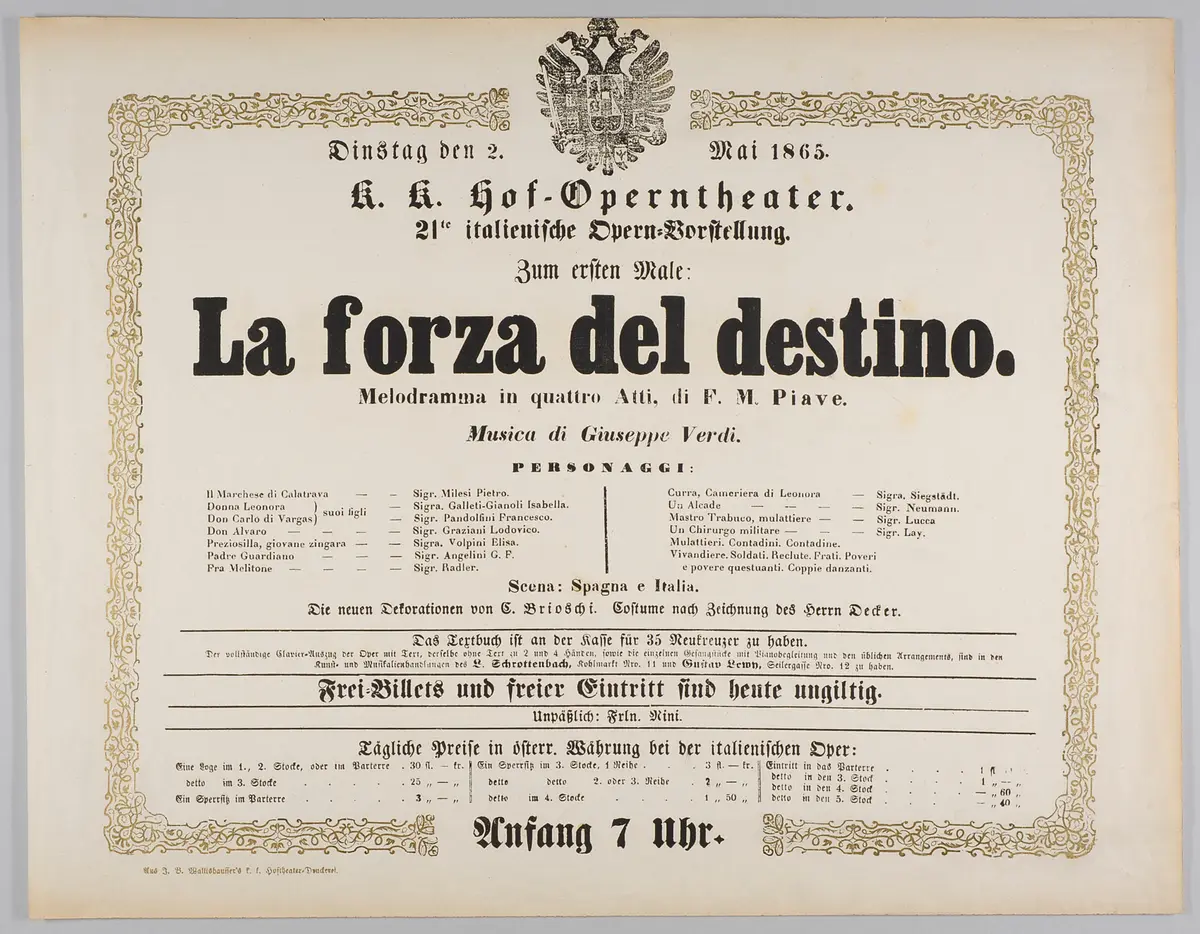 La forza del destino, Die Macht des Schicksals