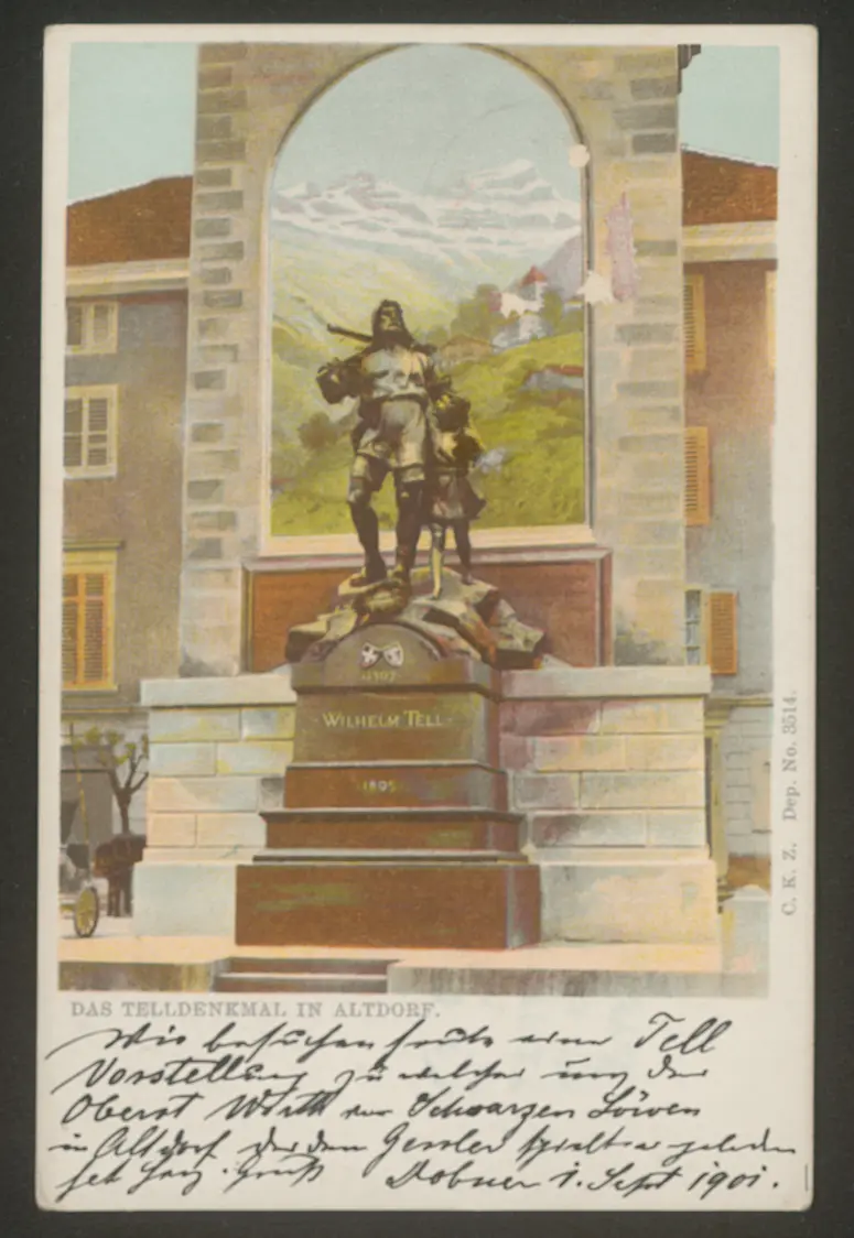 Altdorf (allgemein), Wilhelm Tell-Denkmal, Titel in Vorlageform: Das Telldenkmal in Altdorf