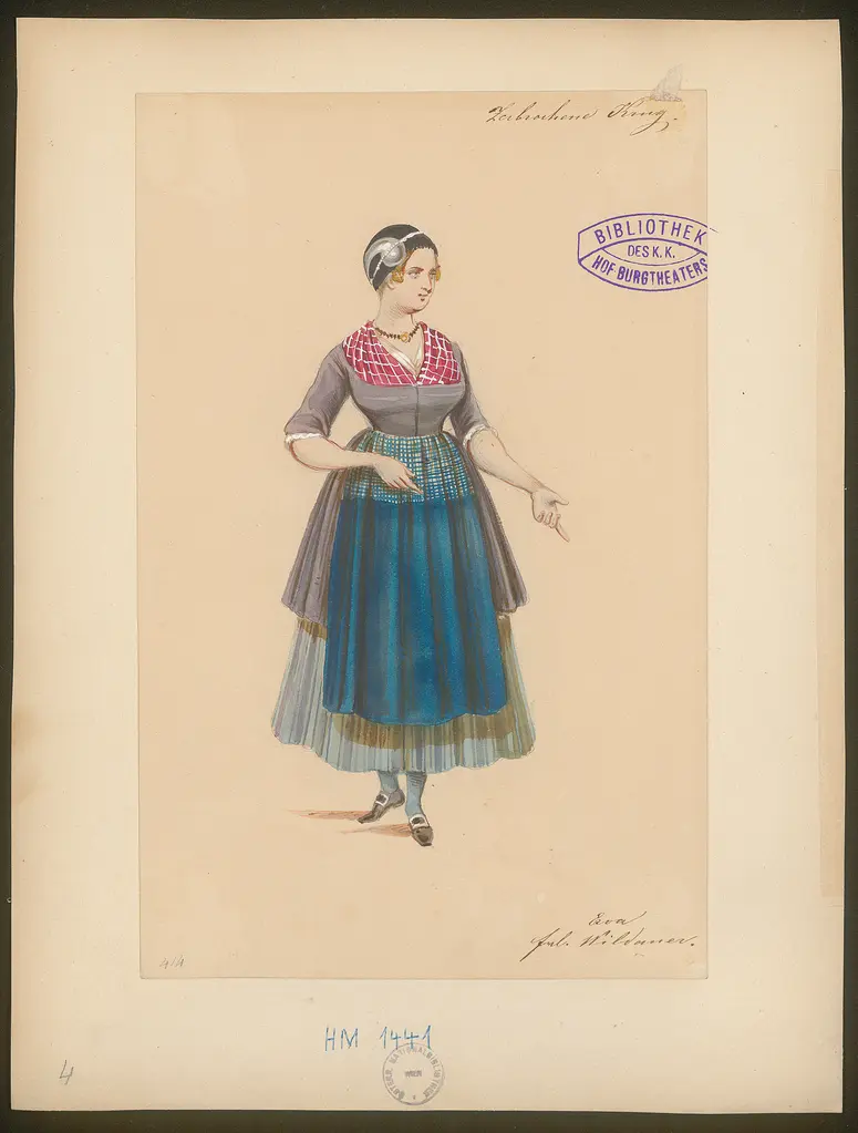 Der zerbrochene Krug, Titel der Serie: Figurinen des k.k. Hof-Burgtheaters