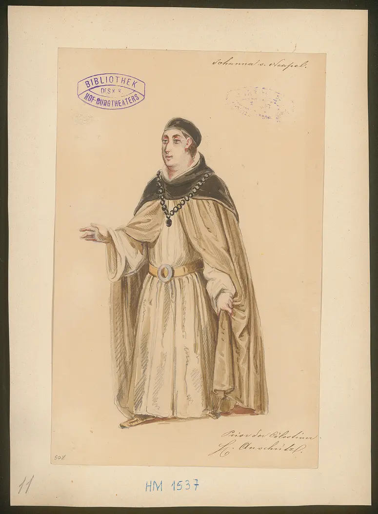 Johanna von Neapel, Titel der Serie: Figurinen des k.k. Hof-Burgtheaters