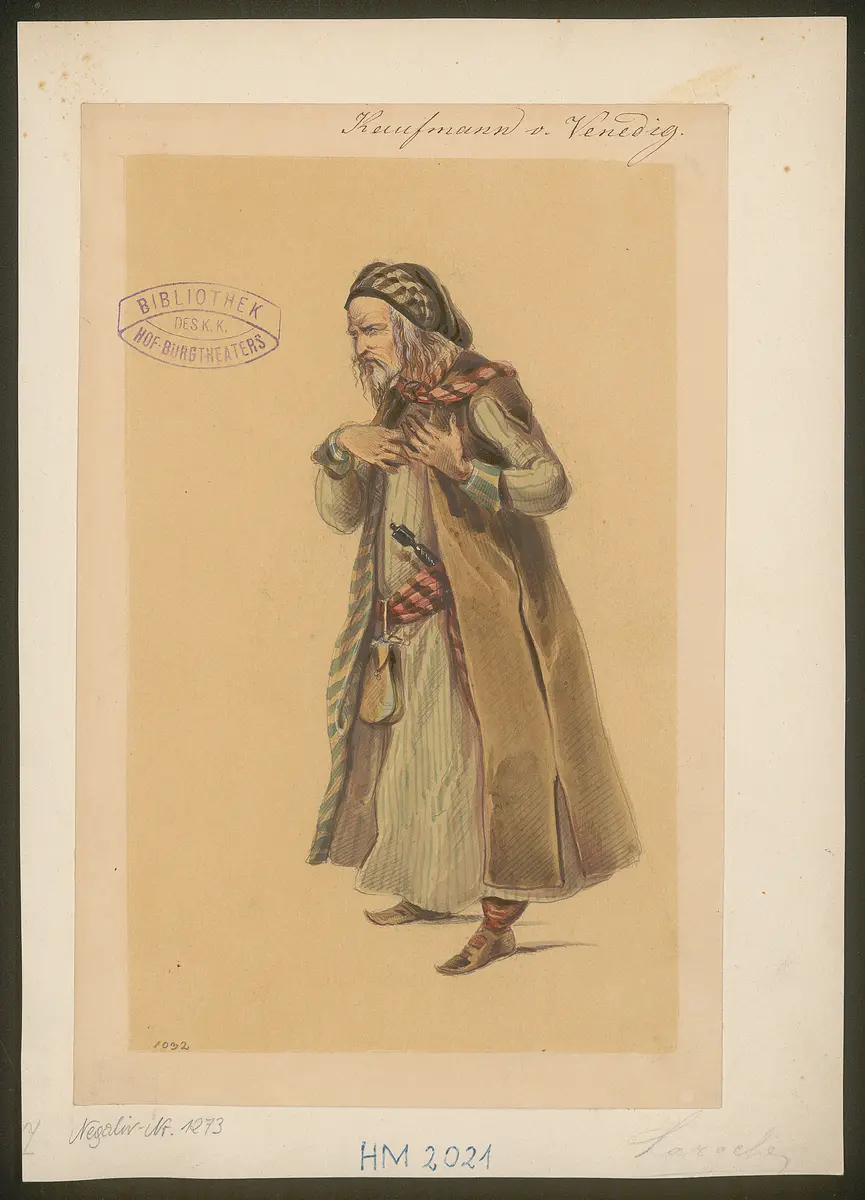 Der Kaufmann von Venedig, Originaltitel: The Merchant of Venice, Titel der Serie: Figurinen des k.k. Hof-Burgtheaters