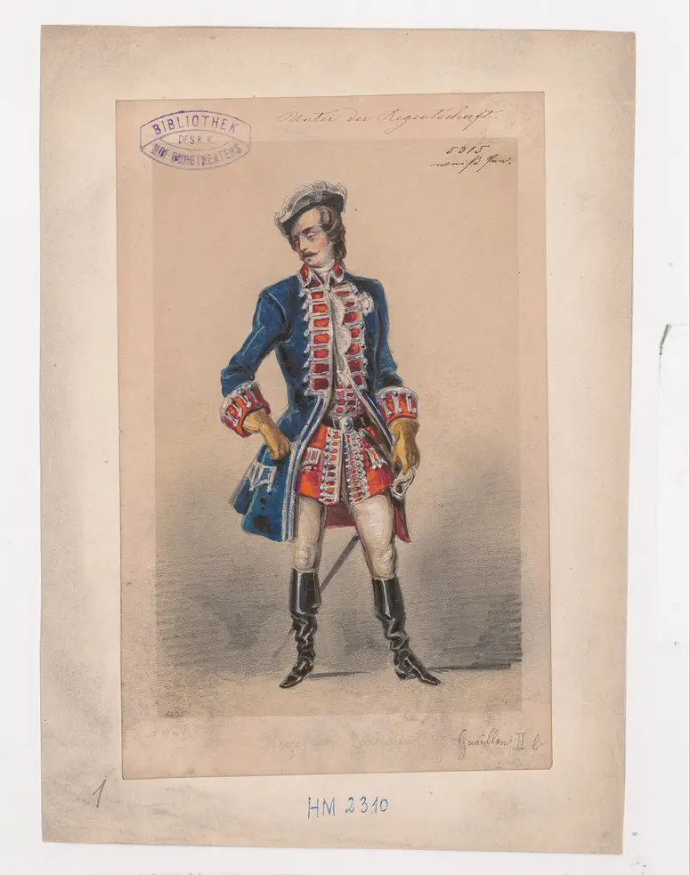 Unter der Regentschaft, Titel der Serie: Figurinen des k.k. Hof-Burgtheaters