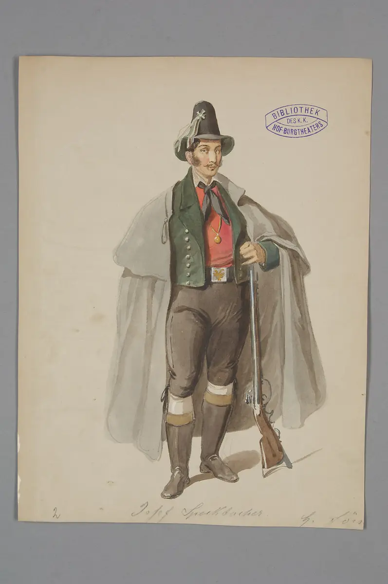 Andreas Hofer, der Sandwirt von Passeyer, Originaltitel: Das Trauerspiel in Tyrol, Titel der Serie: Figurinen des k.k. Hof-Burgtheaters