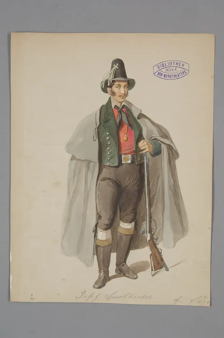 Andreas Hofer, der Sandwirt von Passeyer, Originaltitel: Das Trauerspiel in Tyrol, Titel der Serie: Figurinen des k.k. Hof-Burgtheaters