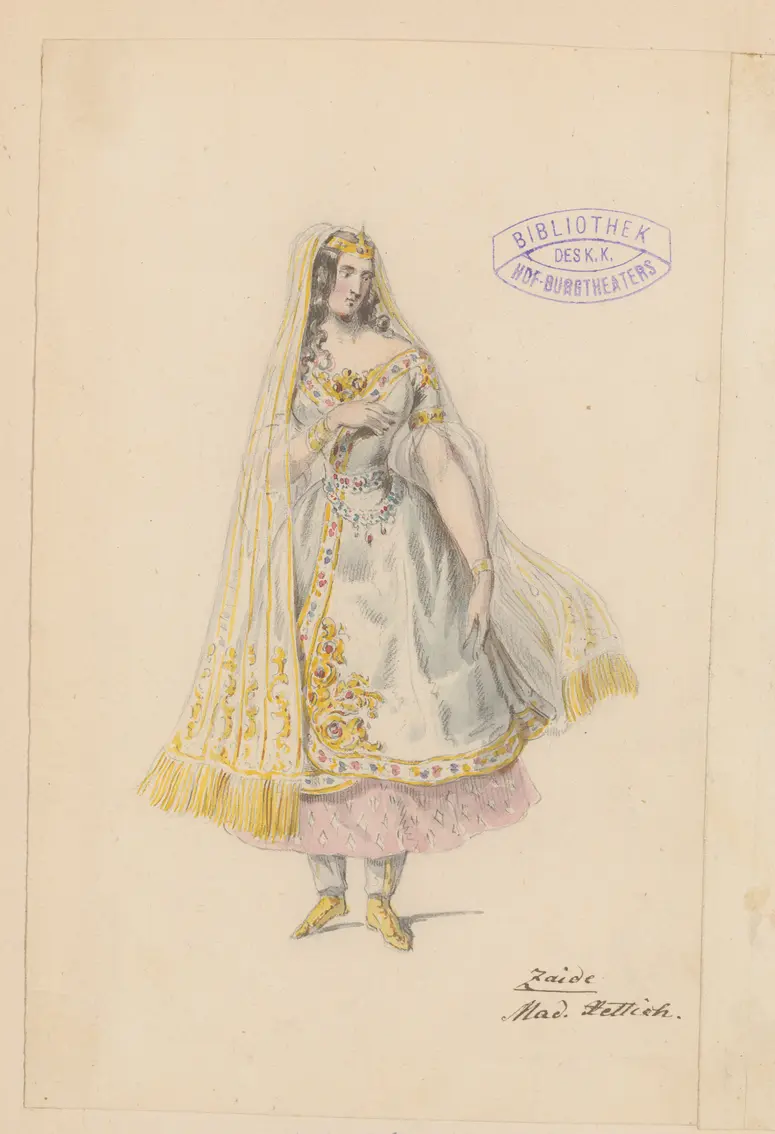 Ein weibliches Herz, Titel der Serie: Figurinen des k.k. Hof-Burgtheaters