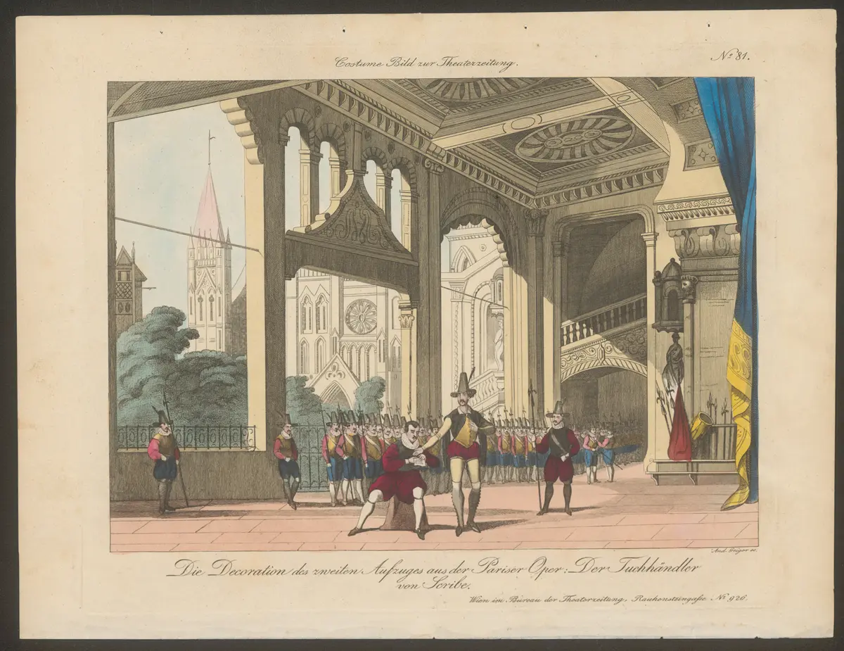 Der Tuchhändler, Titel der Serie: Costume-Bild, Name der Zeitschrift: Wiener Theaterzeitung