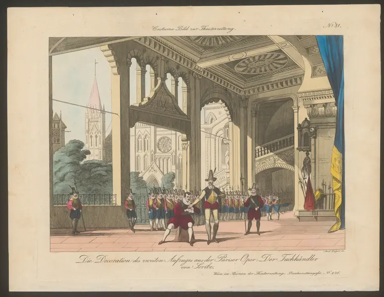 Der Tuchhändler, Titel der Serie: Costume-Bild, Name der Zeitschrift: Wiener Theaterzeitung