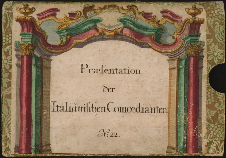 Praesentation der Italiänischen Comoedianten