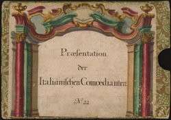 Praesentation der Italiänischen Comoedianten