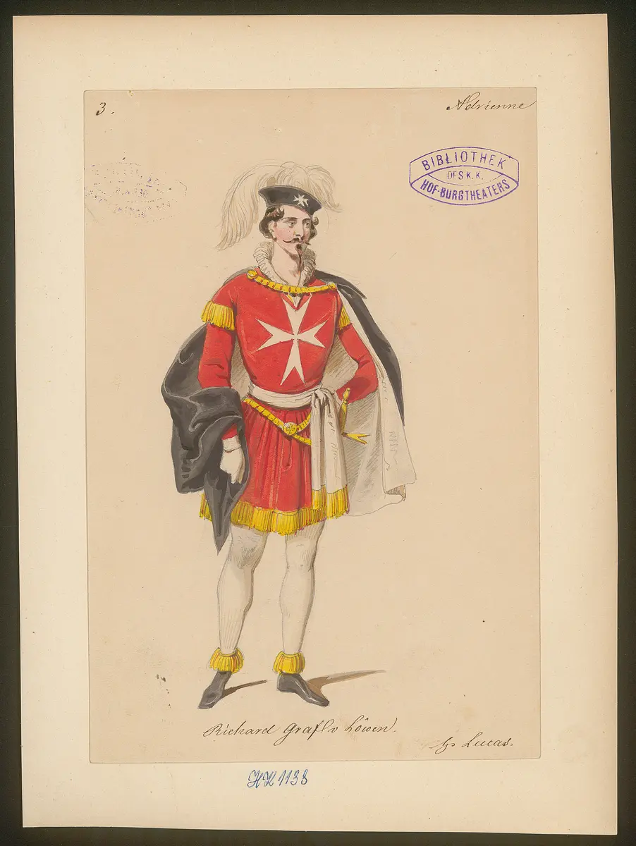 Adrienne, Titel der Serie: Figurinen des k.k. Hof-Burgtheaters