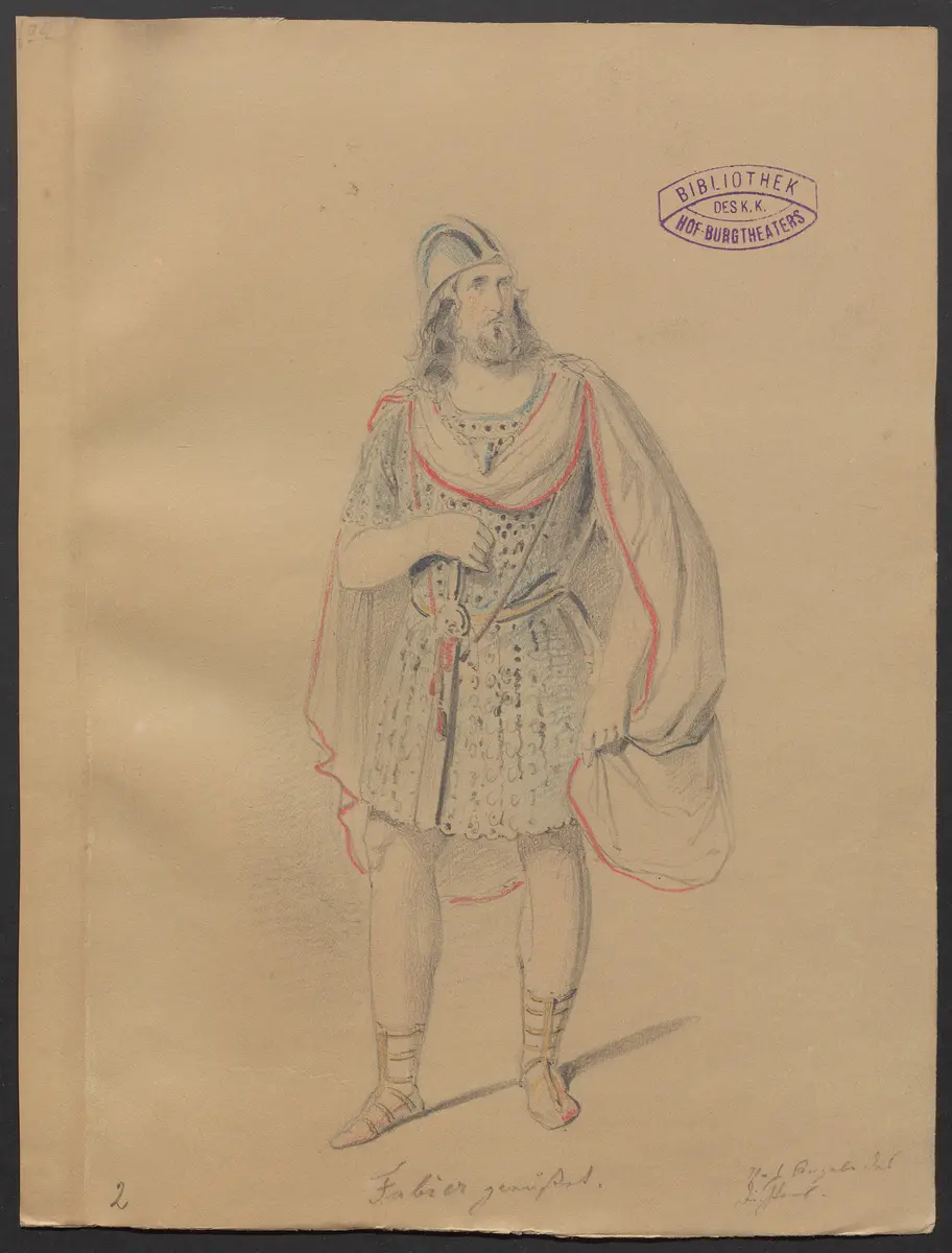 Die Fabier, Titel der Serie: Figurinen des k.k. Hof-Burgtheaters