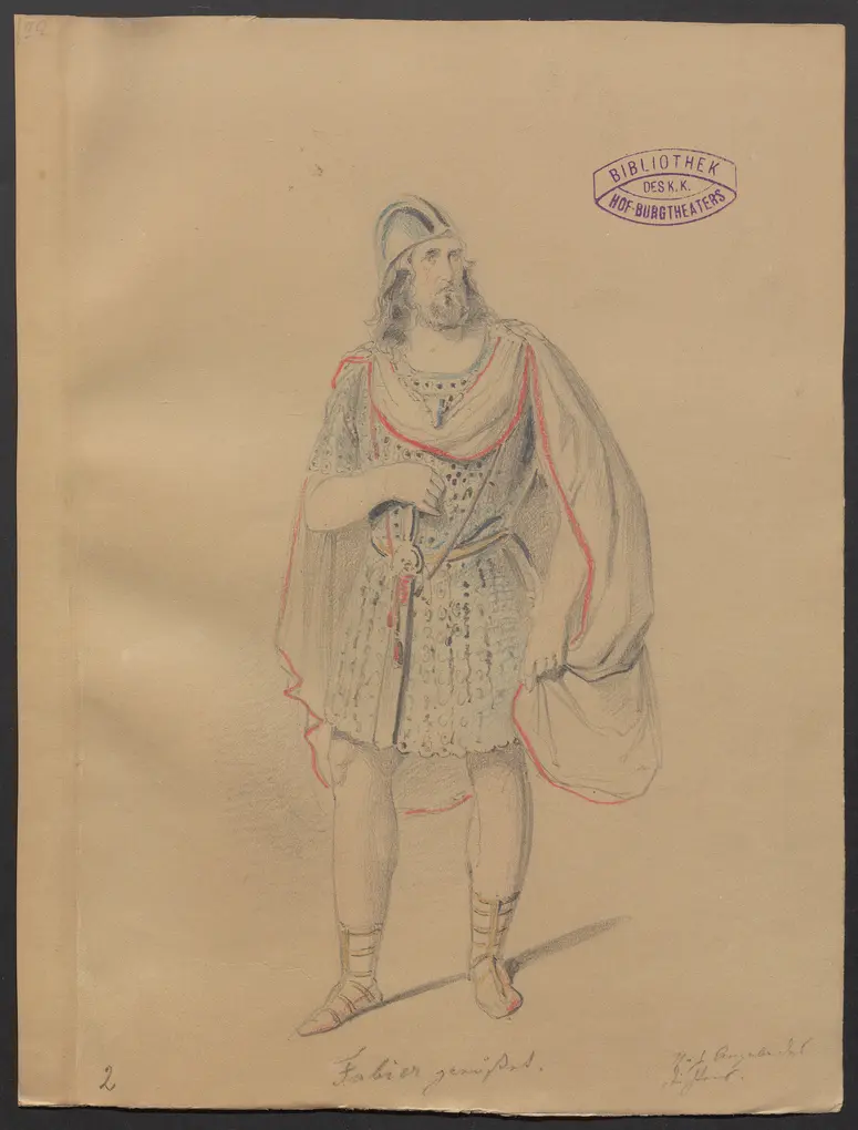 Die Fabier, Titel der Serie: Figurinen des k.k. Hof-Burgtheaters