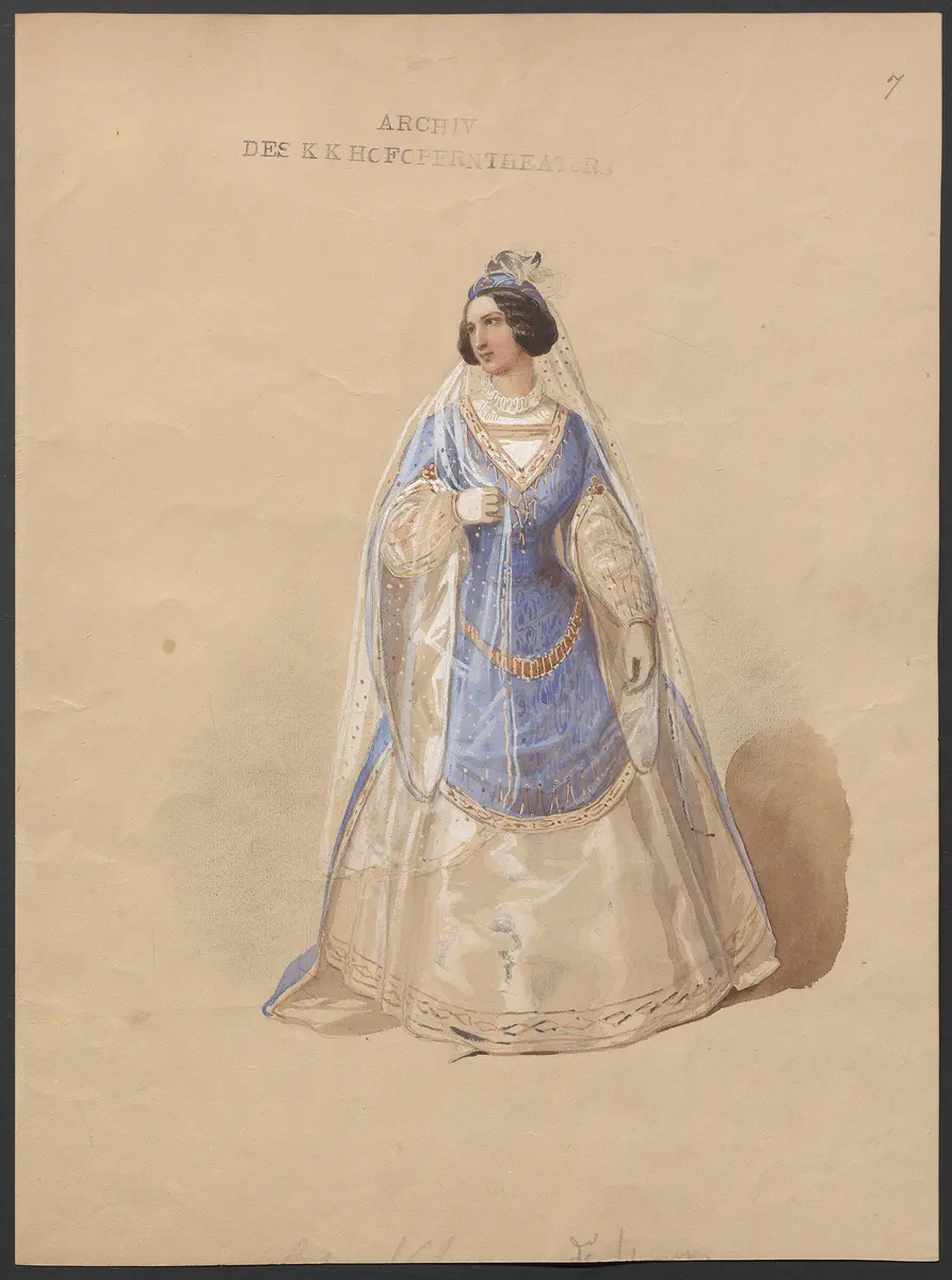 Die Rose von Castilien, Originaltitel: The Rose of Castille, Titel der Serie: Figurinen des k.k. Hofoperntheaters