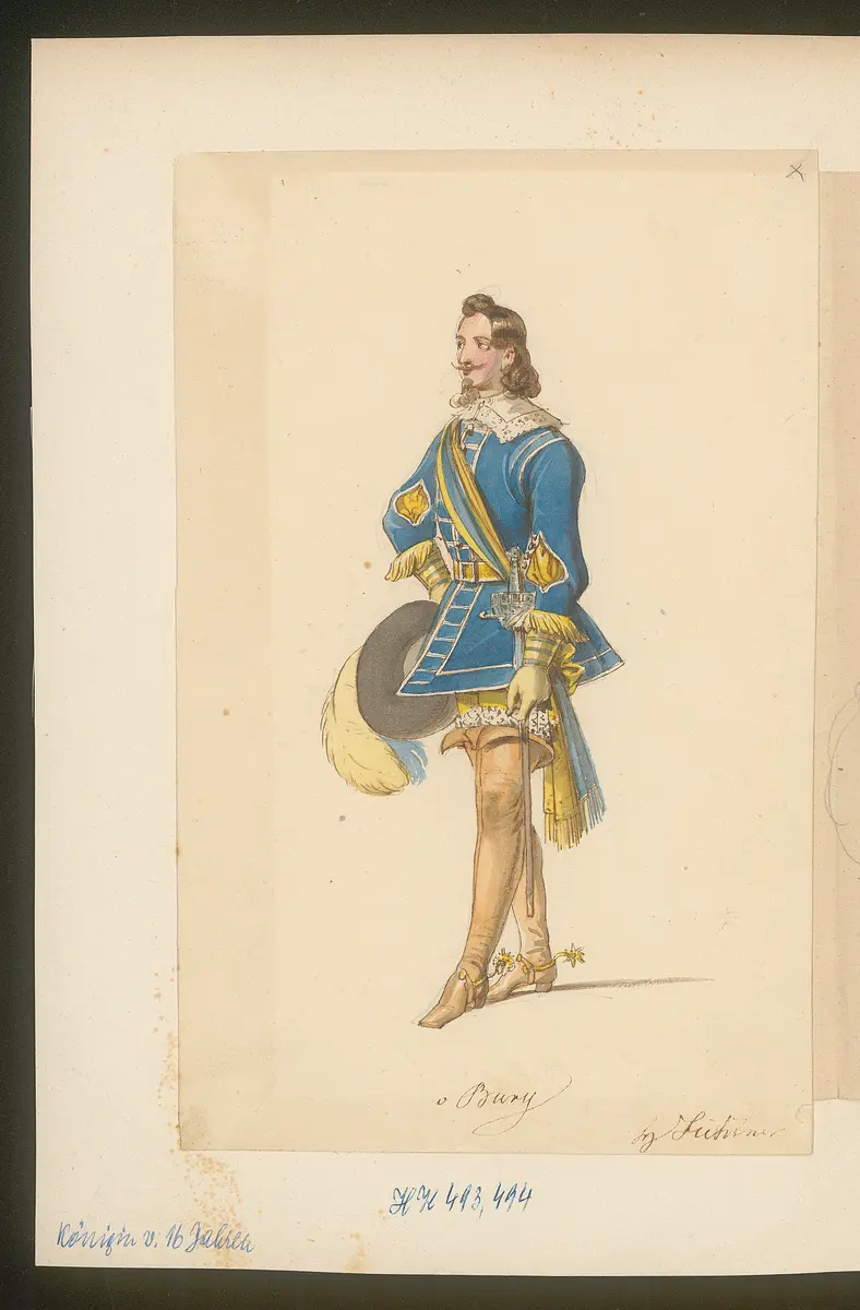 Die Königin von sechzehn Jahren, Originaltitel: Christine ou la Reine de seize ans, Titel der Serie: Figurinen des k.k. Hof-Burgtheaters