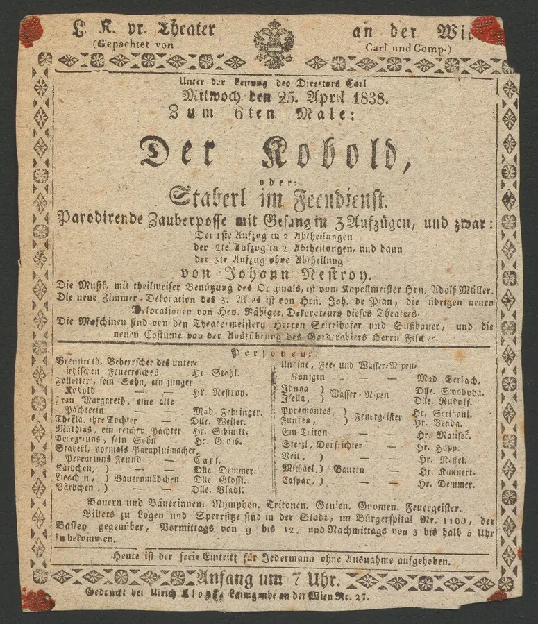 Der Kobold, oder Staberl im Feendienst