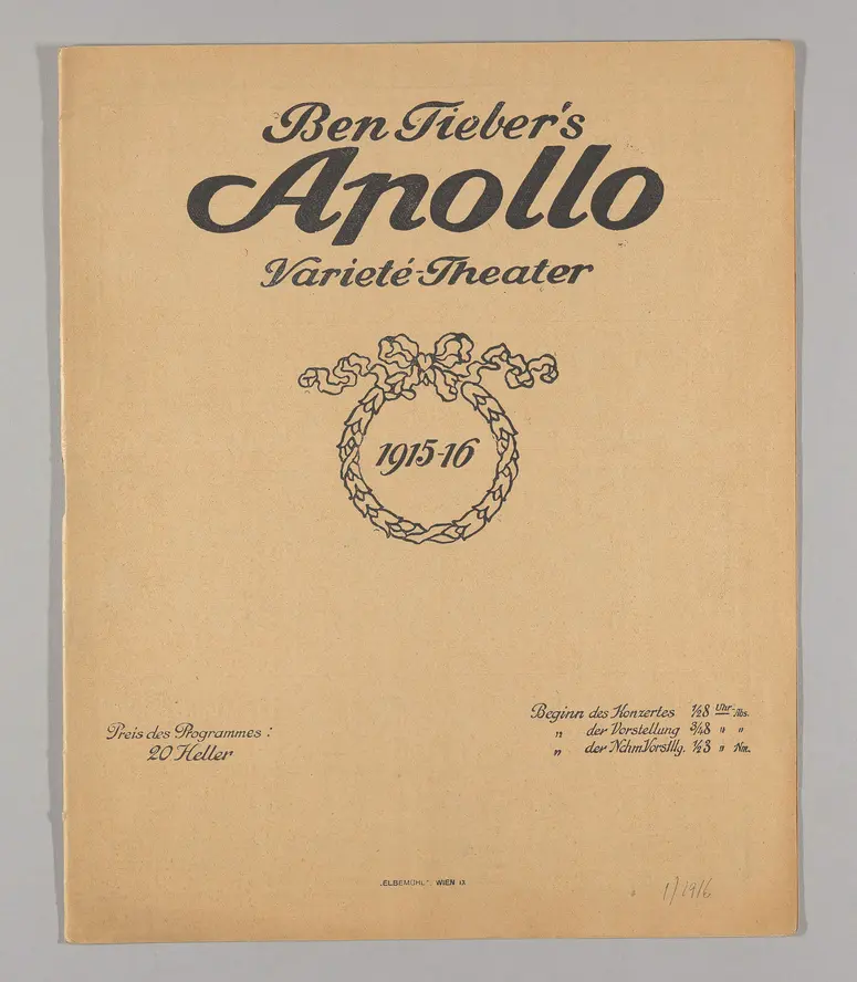 Ben Tieber's Apollo Varieté-Theater, Verweis auf Stücktitel: Im Apollo