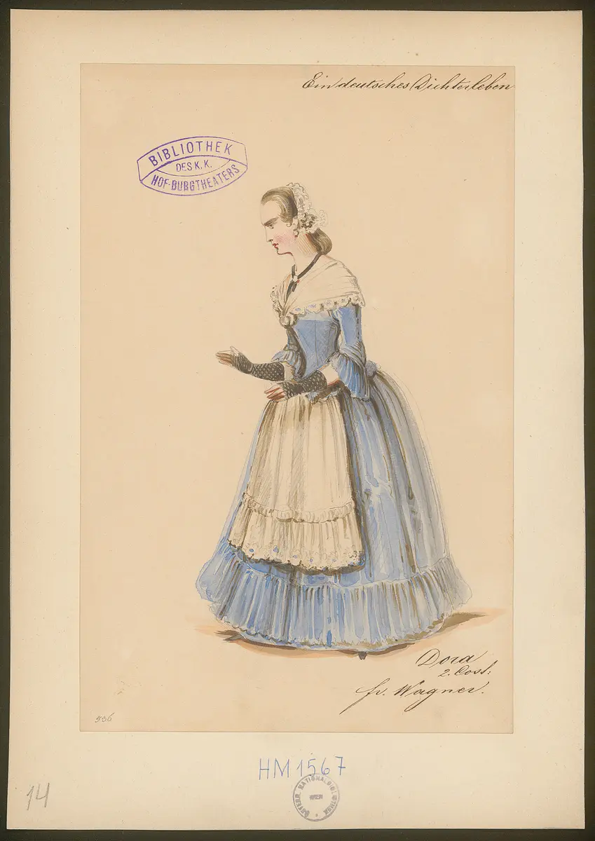 Ein deutsches Dichterleben, Titel der Serie: Figurinen des k.k. Hof-Burgtheaters