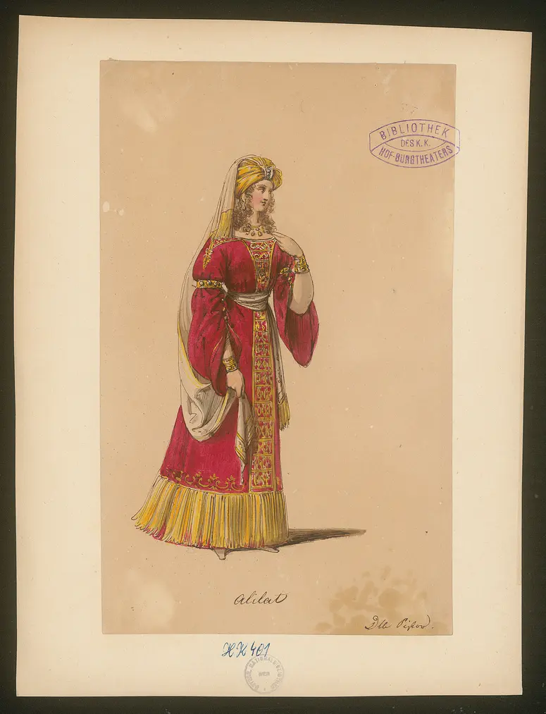 Die Tochter der Luft, Originaltitel: La hija del aire, Titel der Serie: Figurinen des k.k. Hof-Burgtheaters