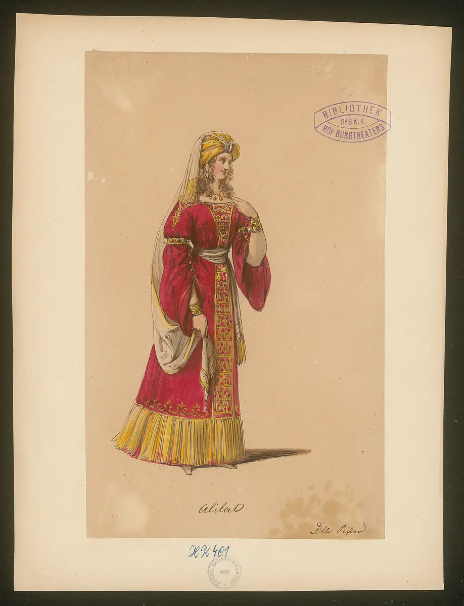 Die Tochter der Luft, Originaltitel: La hija del aire, Titel der Serie: Figurinen des k.k. Hof-Burgtheaters