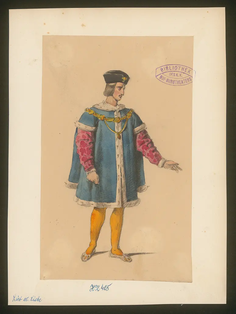 Ende gut, alles gut, Suchtitel: List und Liebe, Originaltitel: All's Well That Ends Well, Titel der Serie: Figurinen des k.k. Hof-Burgtheaters