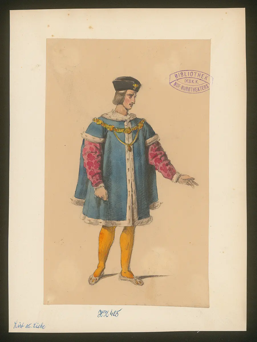 Ende gut, alles gut, Suchtitel: List und Liebe, Originaltitel: All's Well That Ends Well, Titel der Serie: Figurinen des k.k. Hof-Burgtheaters