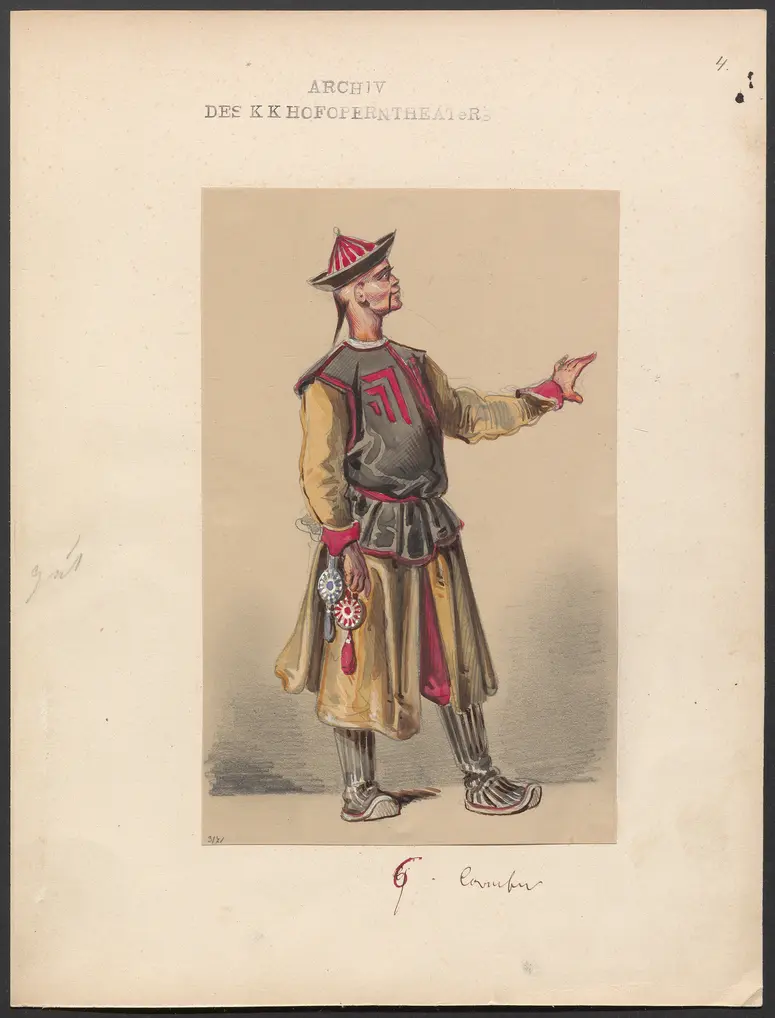 Das Pferd von Erz, Originaltitel: Le cheval de bronze, Titel der Serie: Figurinen des k.k. Hofoperntheaters