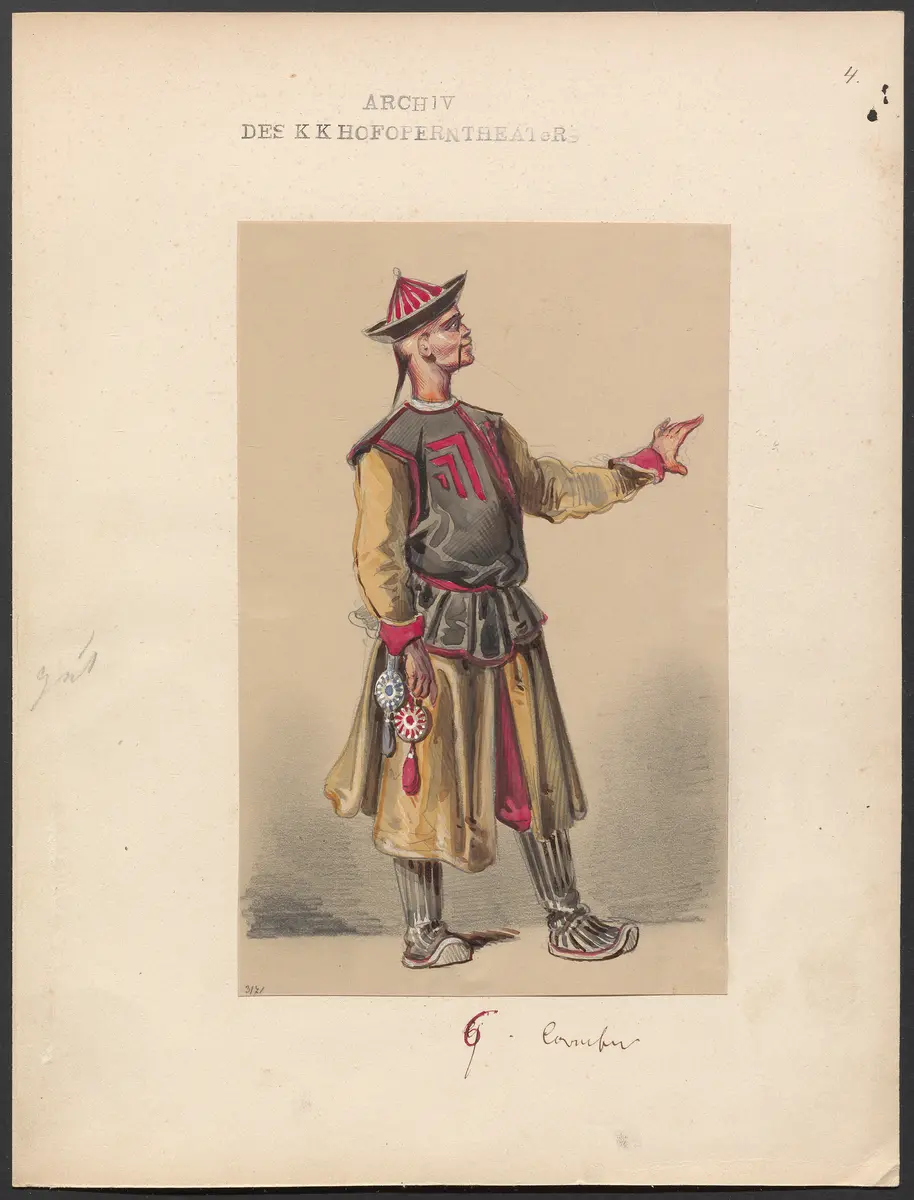 Das Pferd von Erz, Originaltitel: Le cheval de bronze, Titel der Serie: Figurinen des k.k. Hofoperntheaters