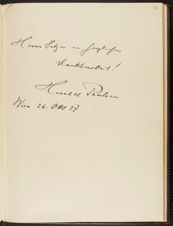 Gästebuch. Atelier Franz-Xaver Setzer, Wien
