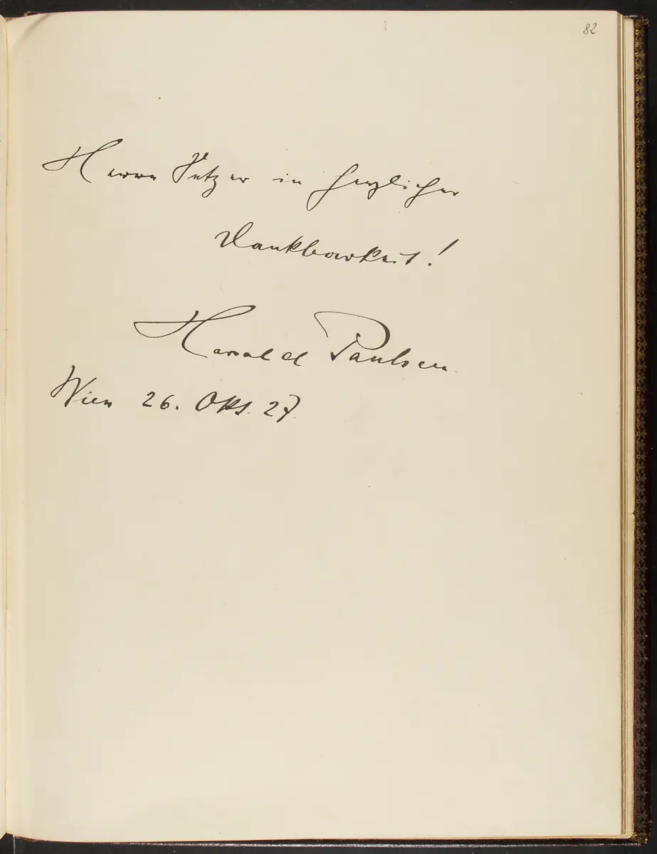 Gästebuch. Atelier Franz-Xaver Setzer, Wien