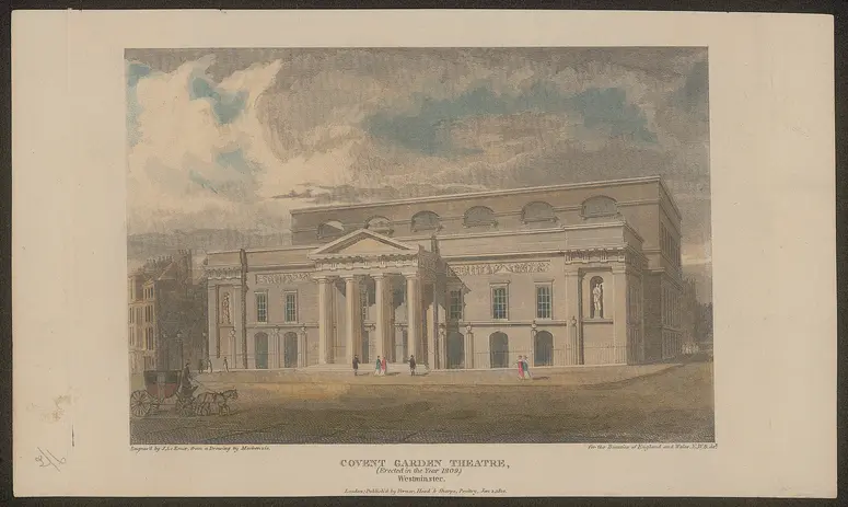 London, Covent Garden, Alternativtitel: London, Royal Opera House, Titel in Vorlageform: Covent Garden Theatre, (Errected in 1809.)