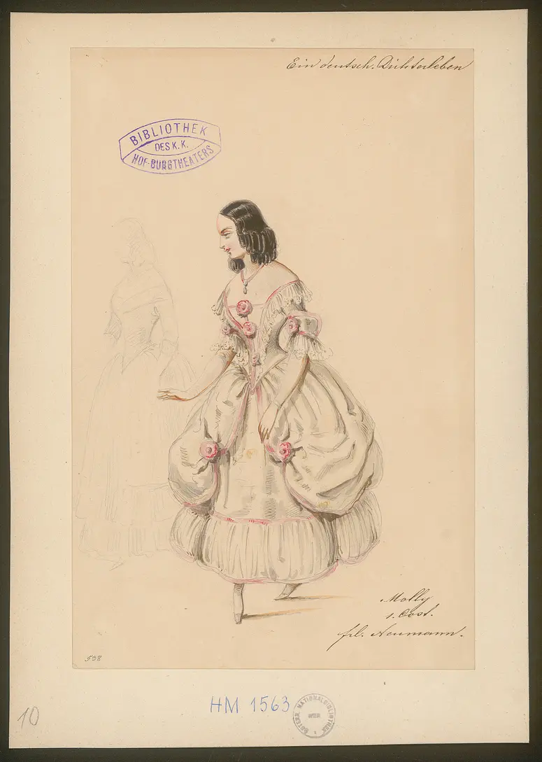 Ein deutsches Dichterleben, Titel der Serie: Figurinen des k.k. Hof-Burgtheaters