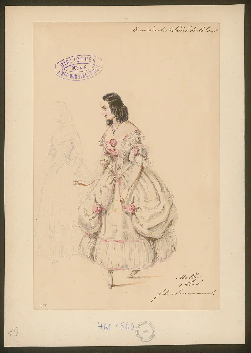 Ein deutsches Dichterleben, Titel der Serie: Figurinen des k.k. Hof-Burgtheaters