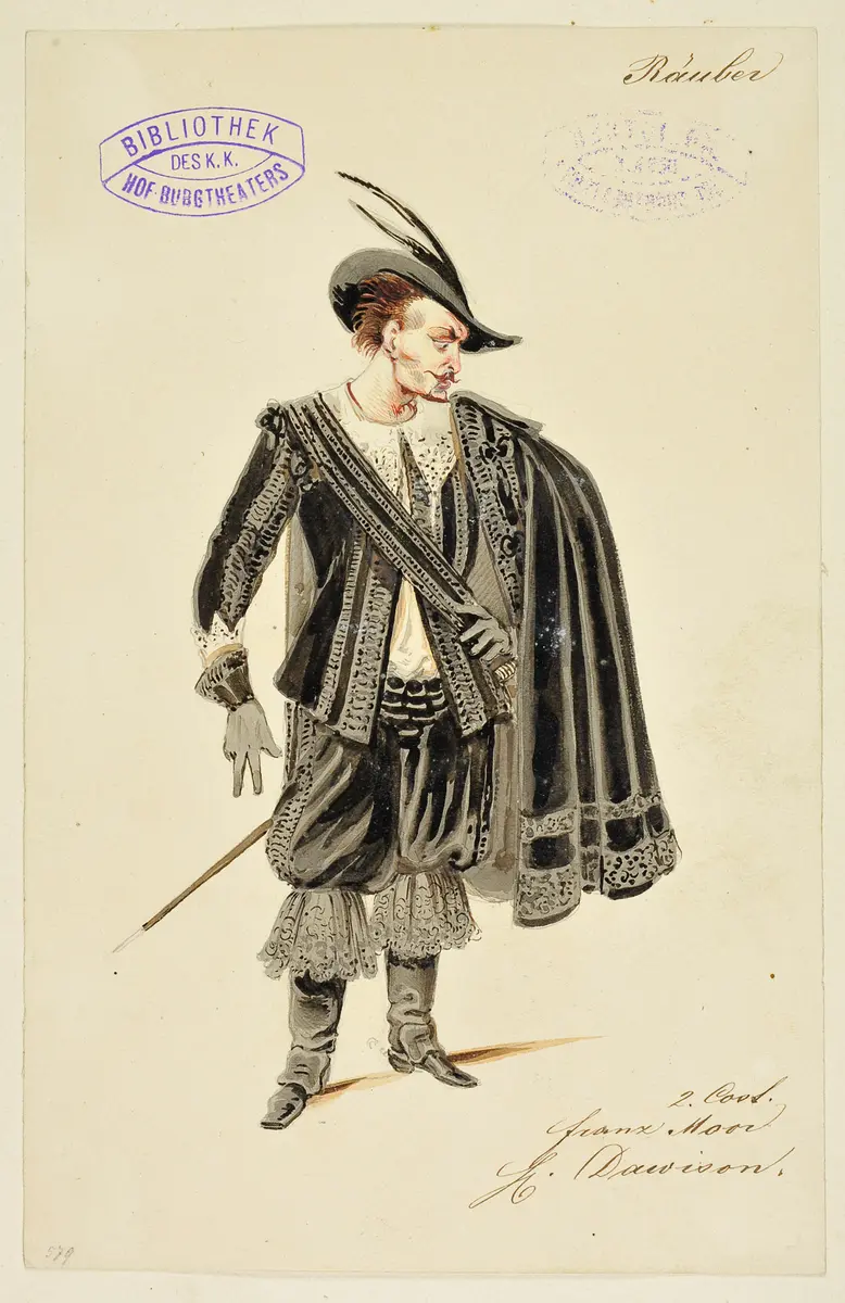 Die Räuber, Titel der Serie: Figurinen des k.k. Hof-Burgtheaters