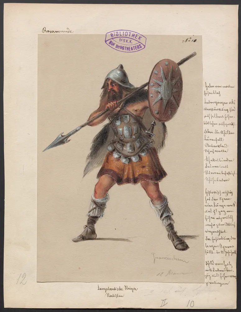 Rosamunde, Titel der Serie: Figurinen des k.k. Hof-Burgtheaters