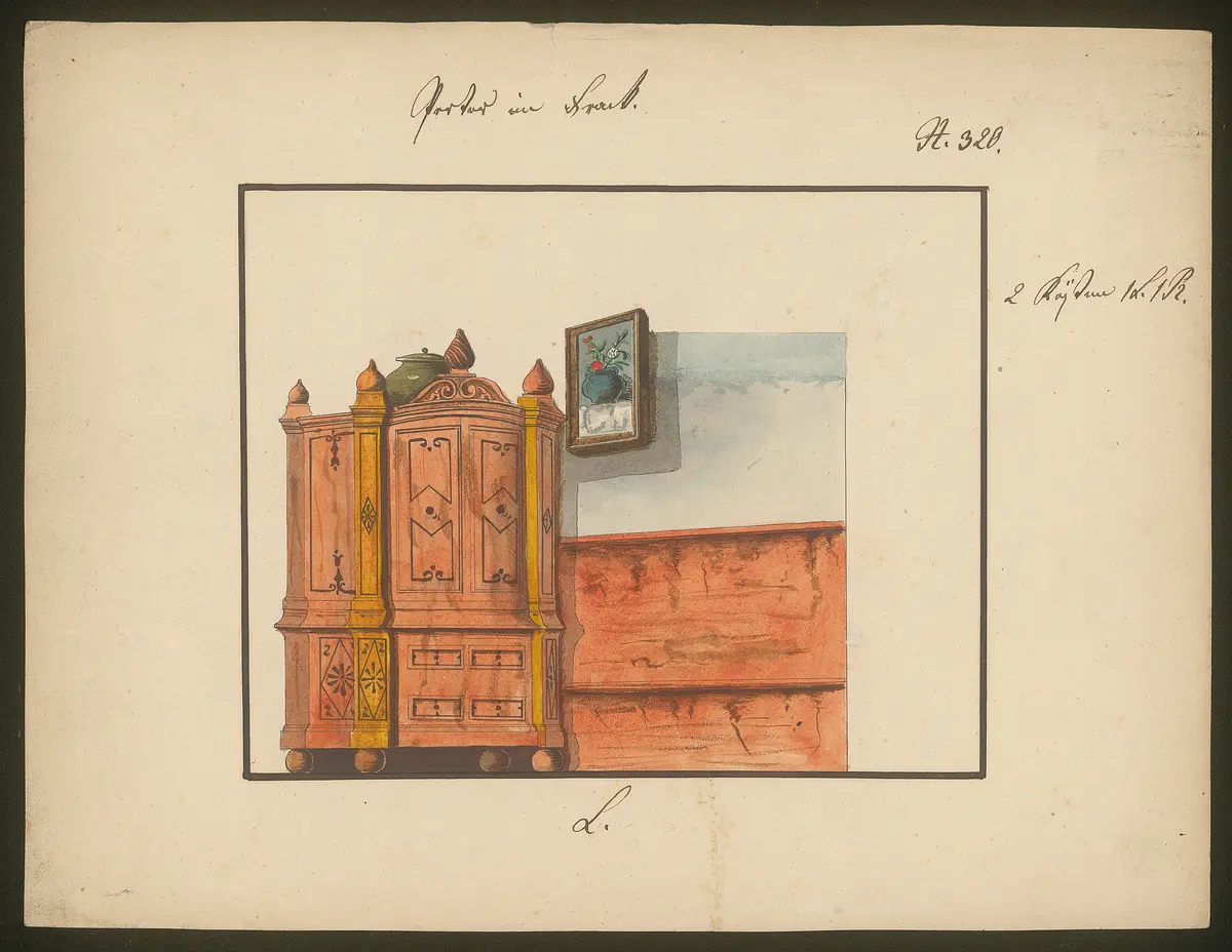 Peter im Frack, Titel der Serie: Dekorationsfundus der Hoftheater (Altbestand aus der ersten Hälfte des 19. Jh.)