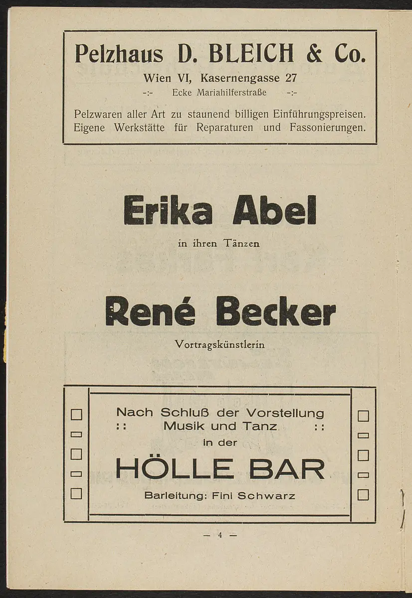 Theater und Kabarett Hölle, Der Mann im Regen