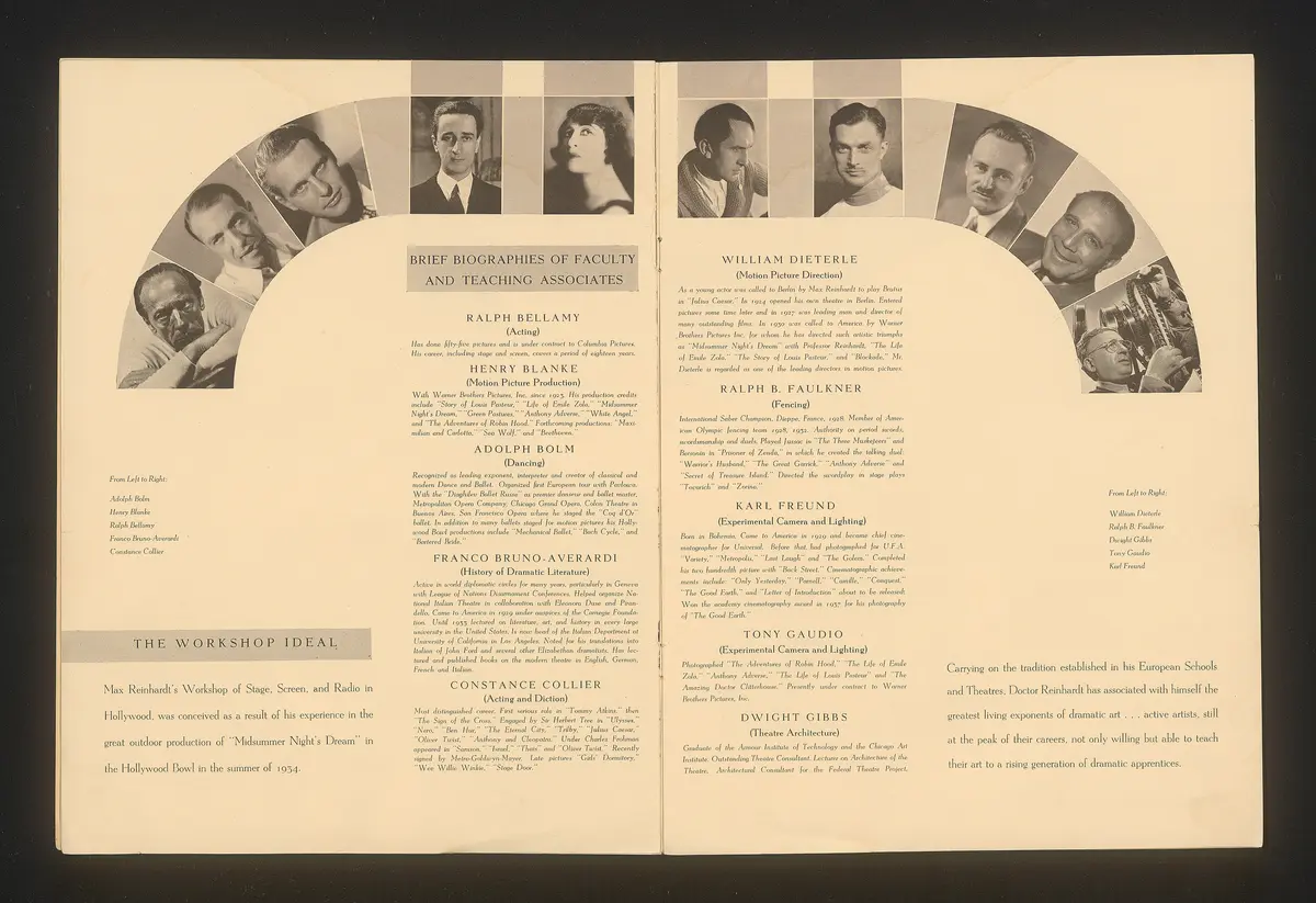 Max Reinhardt Workshop of Stage, Screen and Radio in Hollywood