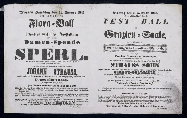 Dritter Flora-Ball [...] im Sperl, Fest-Ball im Grazien-Saale